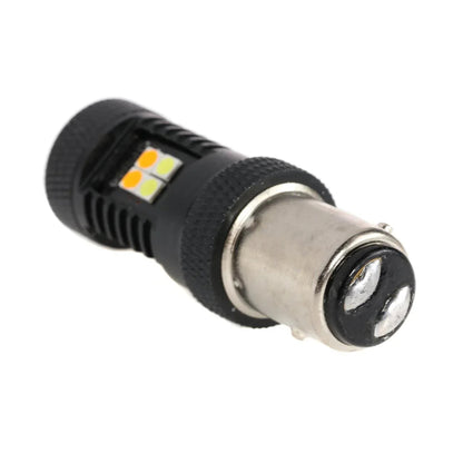 1157 BAY15D Ampoules LED pour clignotants avant et feux de jour 300% haute luminosité bicolore à commutation blanc & orange