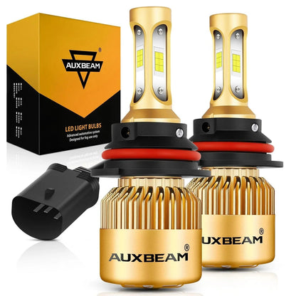 9007/HB5 Ampoules de phare LED 72 W 10 000 lm S3 série refroidissement par ventilateur 6 500 K blanc froid – 2 ampoules