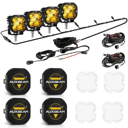 XP-ULTRA série 3″ 80 W faisceau longue portée projecteurs LED compacts orange&blanc tout-terrain feux – vue 12 – NOVADOMIO