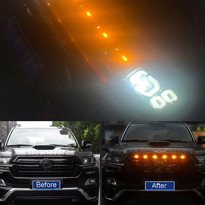 Lot de 4 LED avant feux de calandre de capot style Raptor orange éclairage pour pick-up tout-terrain SUV (orange Shell/
