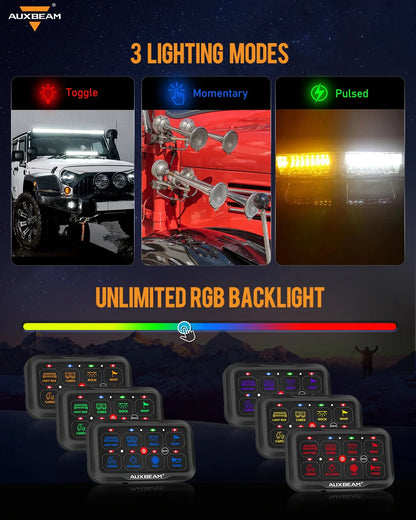 AR-820 RGB panneau de commande avec APP, modes bascule / momentané / impulsion (sortie double) – vue 5 – NOVADOMIO