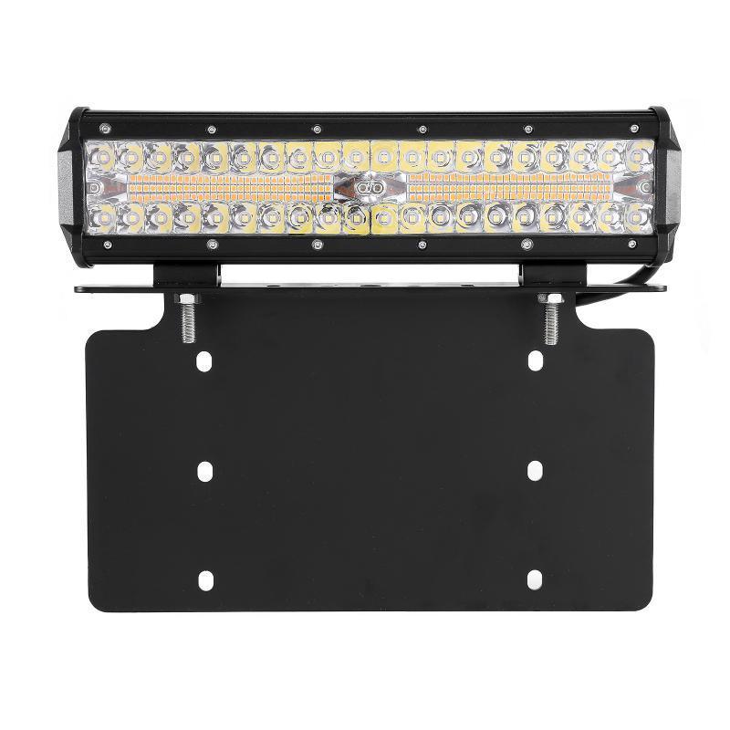 Barres LED Steel License Plate Mounting Bracket Front Bumper Holder Fit pour Most Trucks, Pickups, SUV, Jeep, 4x4, Cars (US…