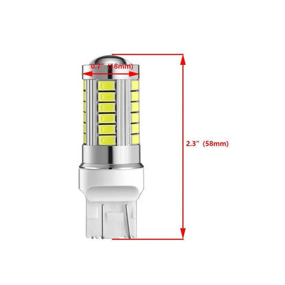 T20 7443 7440 LED recul/clignotant/Brake Tail Light 20W 4000LM 6500K blanc 33LED série – 2 ampoules – vue 12 – NOVADOMIO