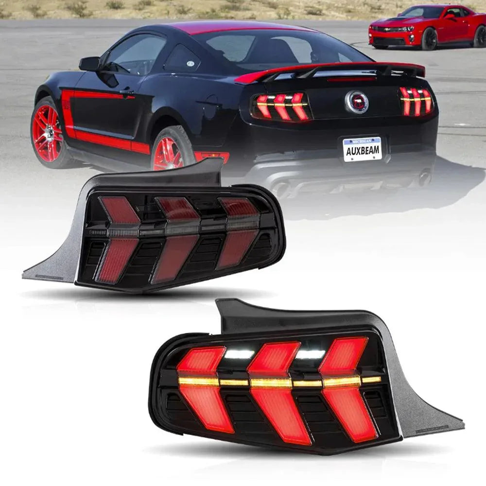LED bloc de feux arrière avec 5 Modes clignotant 2 Modes Brake Lighting Smoked pour 2010-2012 Ford Mustang 5th Gen (S-197 II…