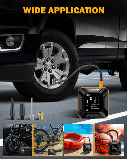 Model-H6 28 mm Cylinder Portable automobile Tire Inflator Air Compressor Pump pour pick-up automobile moto Bike Ball – vue 6