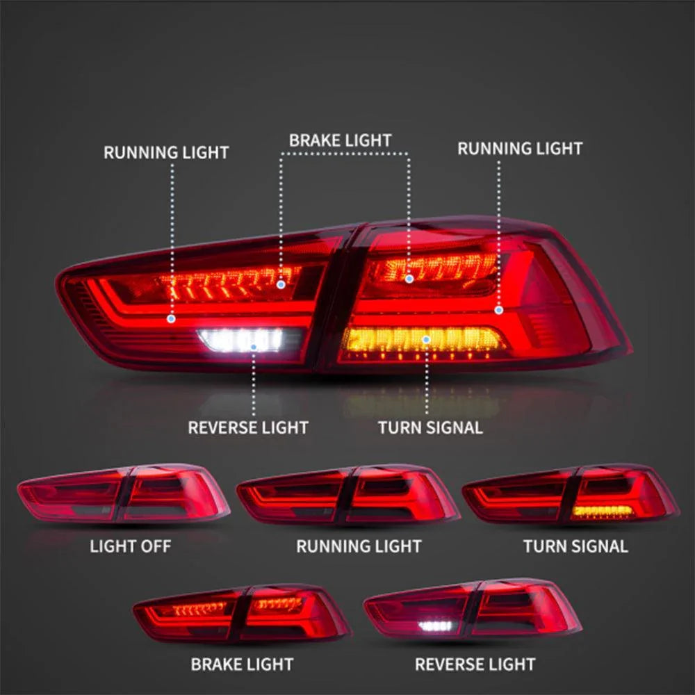 LED bloc de feux arrière avec Sequential clignotant pour 2008-2017 Mitsubishi Lancer & EVO X – vue 3