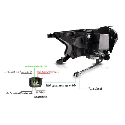 LED bloc optique avant Matrix Projector noir pour 2015–2021 Ford Ranger 3th Gen P375 [Inrternational Types] Facelift – vue 9