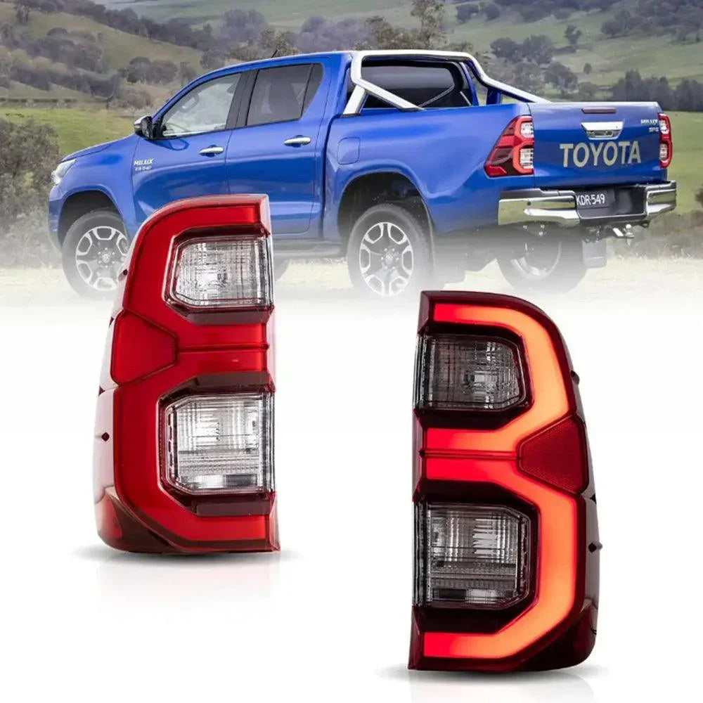 LED bloc de feux arrière avec Dynamic Welcome Lighting pour 2015-2022 Toyota Hilux SR5 8th Gen (GUN125, GUN126R)