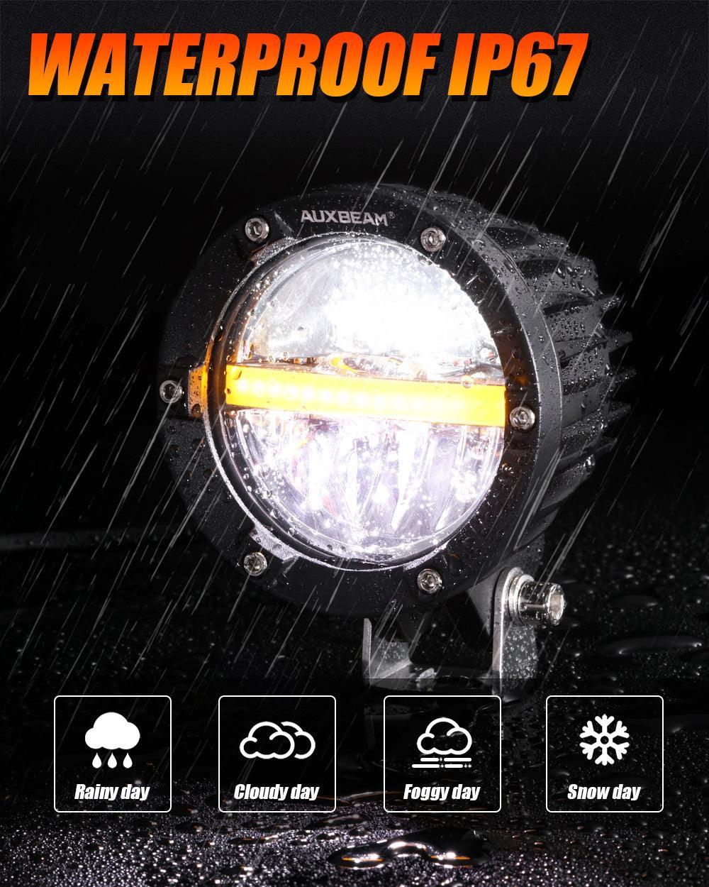 C4 série | 4 Inch 110W 11000LM LED Pods Offroad LED Driving Lights avec orange DRL – vue 5