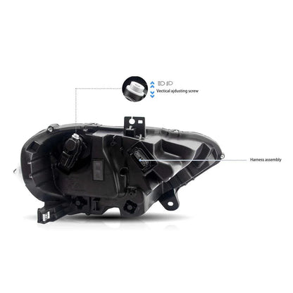 LED bloc optique avant RGB projecteur double faisceau pour 2018-up Ford Mustang 6th Gen noir – vue 5 – NOVADOMIO