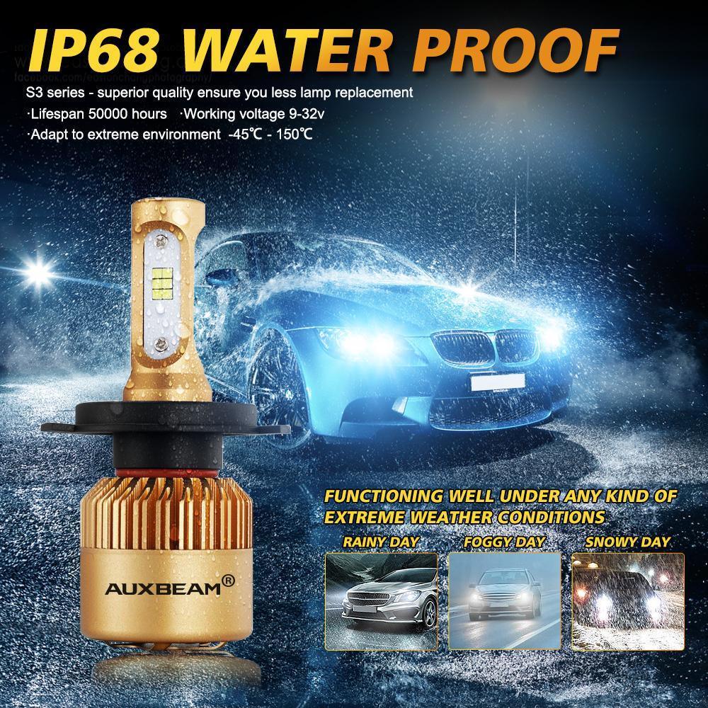 H4/9003 Ampoules de phare LED 72W 10000LM S3 série Fan Cooling 6500K blanc froid – 2 ampoules – vue 5