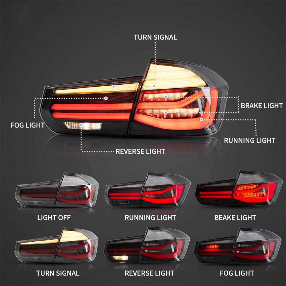LED bloc de feux arrière avec Sequential orange clignotant pour 2012-2019 BMW 3 série 6th Gen (F30 F35 F80) – vue 15