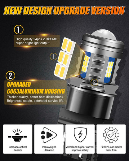 Lot de 2 Y2 série 3-Sides blanc froid LED Brake/Turn Single/Back-up/feu latéral/DRL – vue 4 – NOVADOMIO