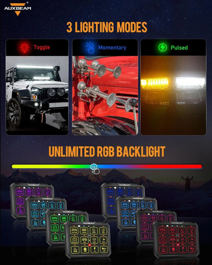 AC série 8/12 voies RGB panneau de commande avec APP&télécommande, modes bascule / momentané / impulsion – vue 6 – NOVADOMIO