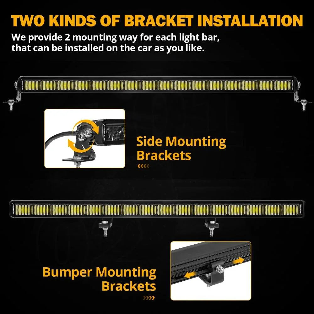 SP-DRL série 12 Inch/22 Inch/32 Inch/42 Inch Off Road Barres LED avec orange&blanc DRL – vue 7