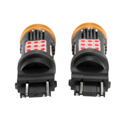 T25 3157 3156 Ampoules LED pour feux stop et arrière 56 W 600% haute luminosité sans erreur CAN-bus rouge stroboscopique