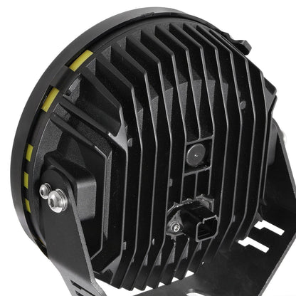 Lot de 2 7″ rond feu LED longue portée cache de protection noir – vue 13 – NOVADOMIO