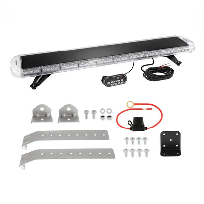 47″ stroboscopique de toit Barres lumineuses avec supports de montage 20 modes de flash feux de signalisation d’urgence – vue
