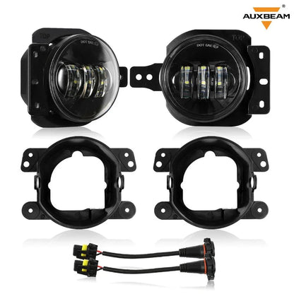9″ rond 100 W phares LED avec DRL & 4″ 30 W LED antibrouillards pour 2018–2022 Jeep Wrangler JL, 2019–2022 Gladiator JT – vue