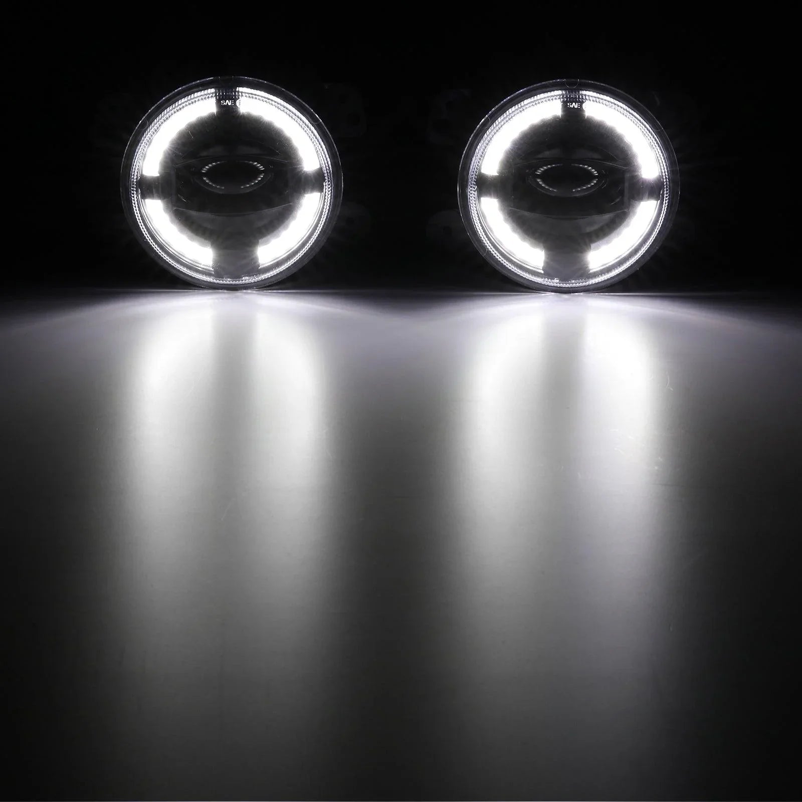 (2pcs/set) 4" 60W LED Fog Lights avec blanc Halo Ring DRL pour Jeep Wrangler JK/ Jeep Grand Cherokee/ Dodge – vue 7