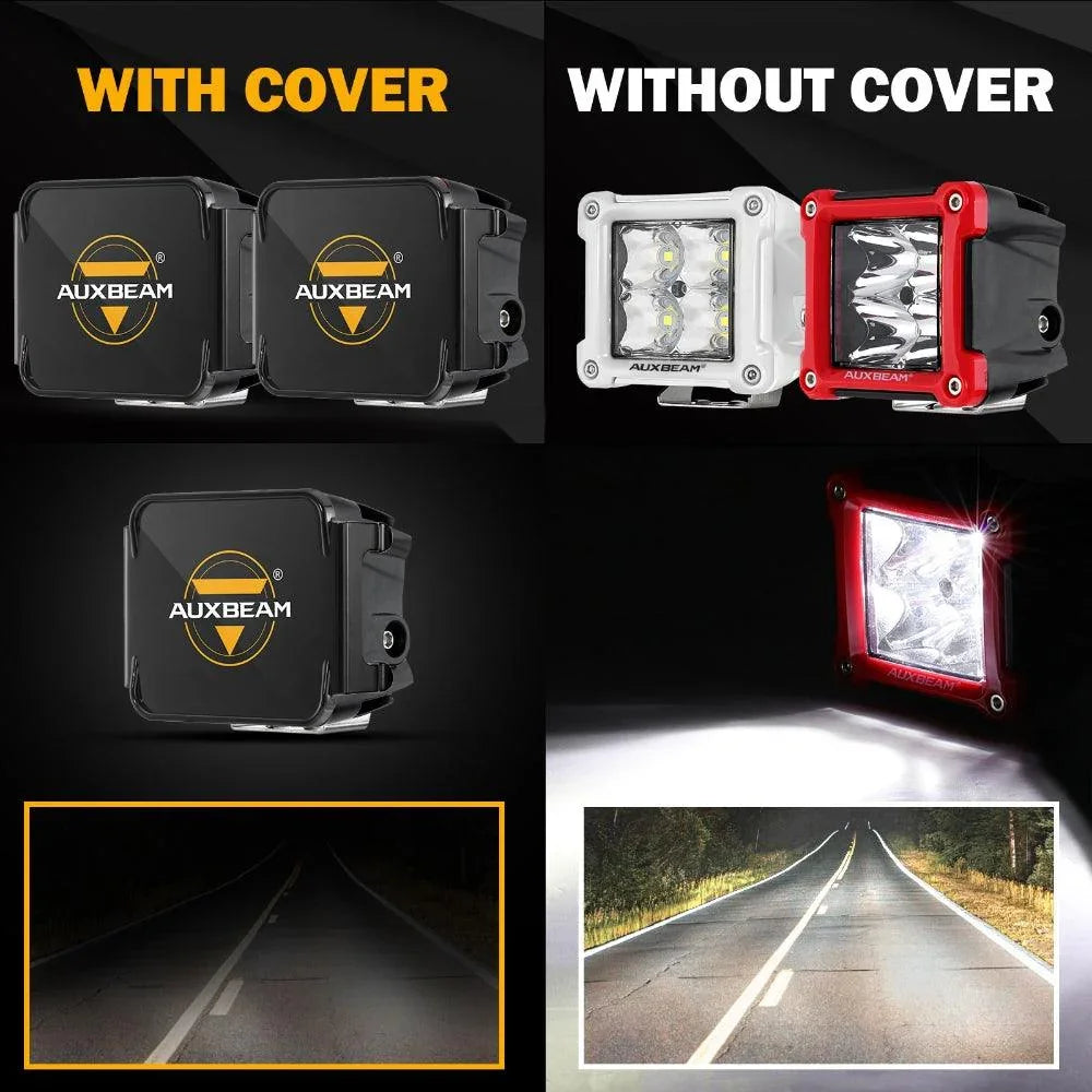 3 Inch LED Driving Light cache de protection noir – vue 2