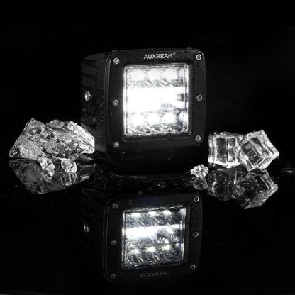 Lot de 2 3″ projecteurs LED compacts faisceau longue portée avec 2-Lead faisceau électrique pour camion Jeep SUV tout-terrain