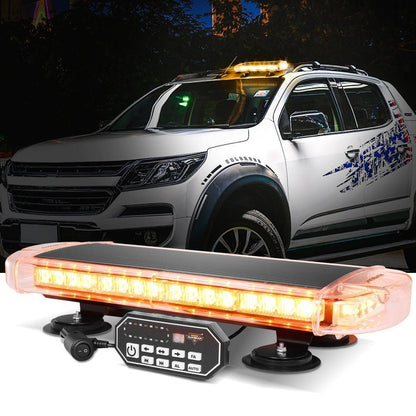 21.5″ stroboscopique de toit Barres lumineuses, 20 modes de flash fixation magnétique feux de signalisation d’urgence