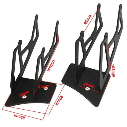 Dual montant A projecteur LED compact pare-brise supports de montage pour Jeep Wrangler 2007–2015 – vue 6 – NOVADOMIO