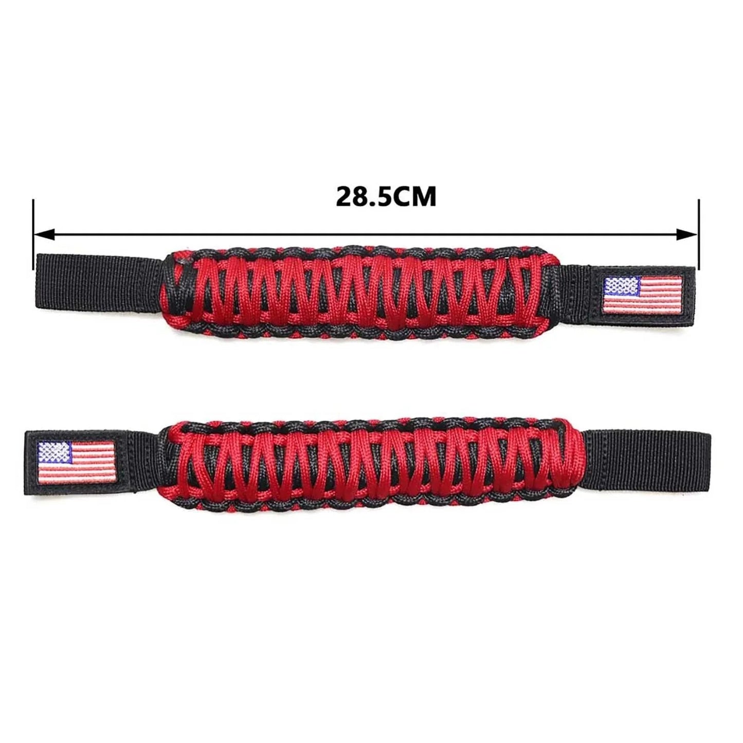 (2pcs/set) Universal Woven Embroidery American Flag Seat Backrest Handle fit pour Jeep Wrangler CJ TJ JK JL – vue 4