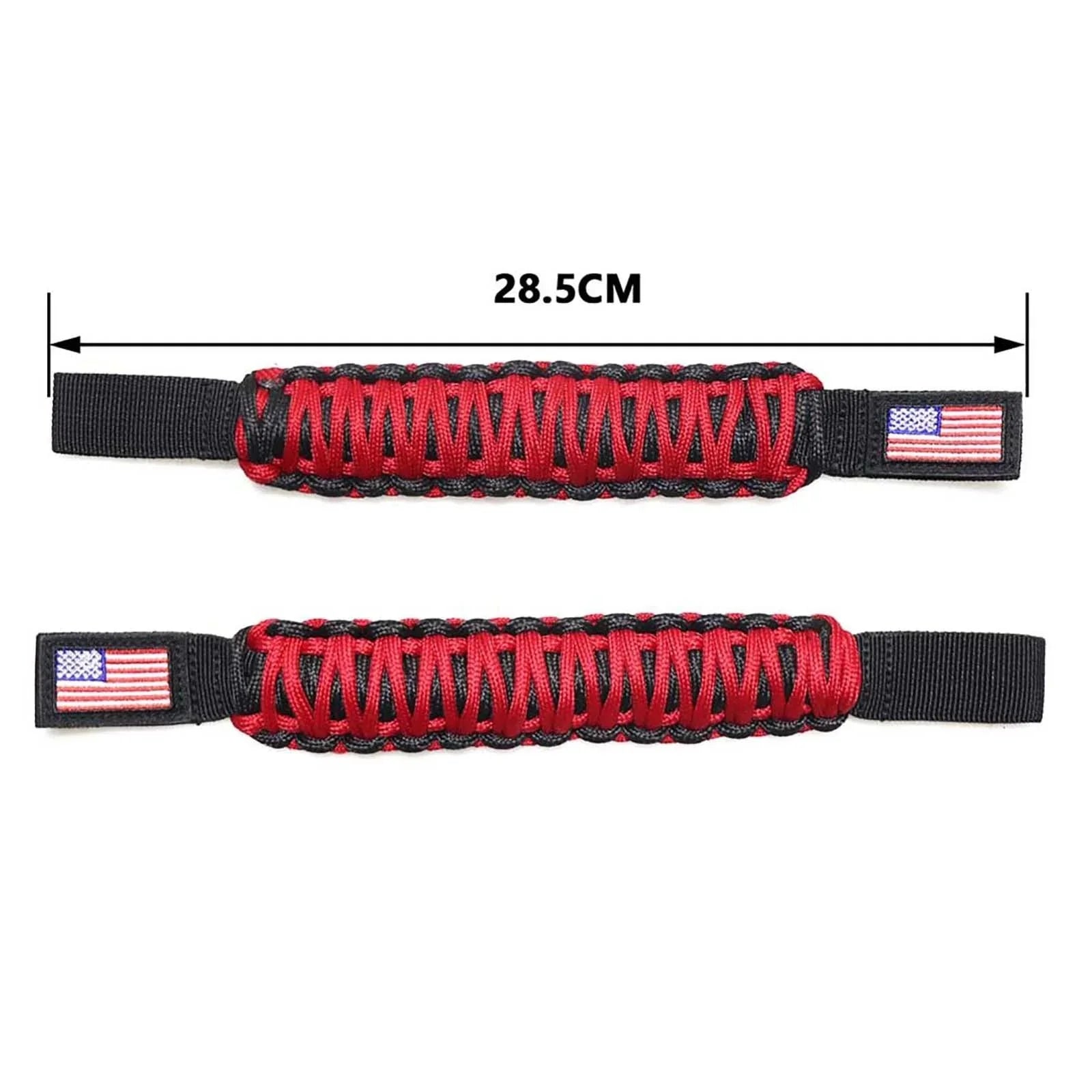 (2pcs/set) Universal Woven Embroidery American Flag Seat Backrest Handle fit pour Jeep Wrangler CJ TJ JK JL – vue 4