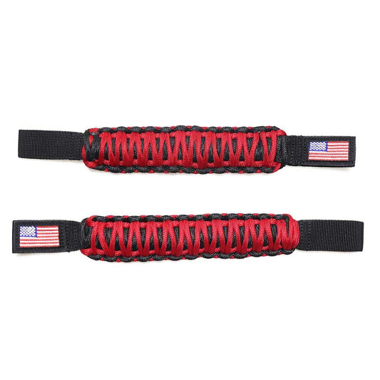 (2pcs/set) Universal Woven Embroidery American Flag Seat Backrest Handle fit pour Jeep Wrangler CJ TJ JK JL