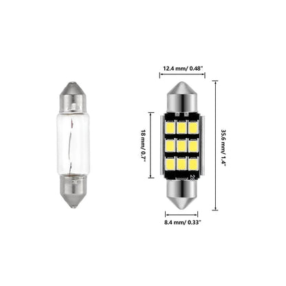 36 mm DE3174 1.42″ Festoon LED intérieur/plafonnier/lecture/éclairage de plaque ampoules 2.7 W 300 LM 6 500 K blanc – 2