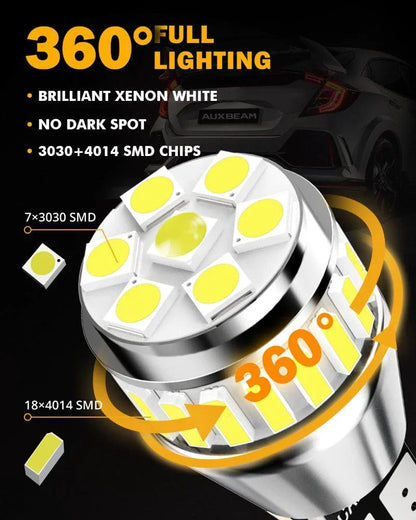 912 921 T15W16W LED Backup/stop/arrière ampoules 10 W 4 000 lm 6 500 K blanc B1 série – 2 ampoules – vue 2 – NOVADOMIO