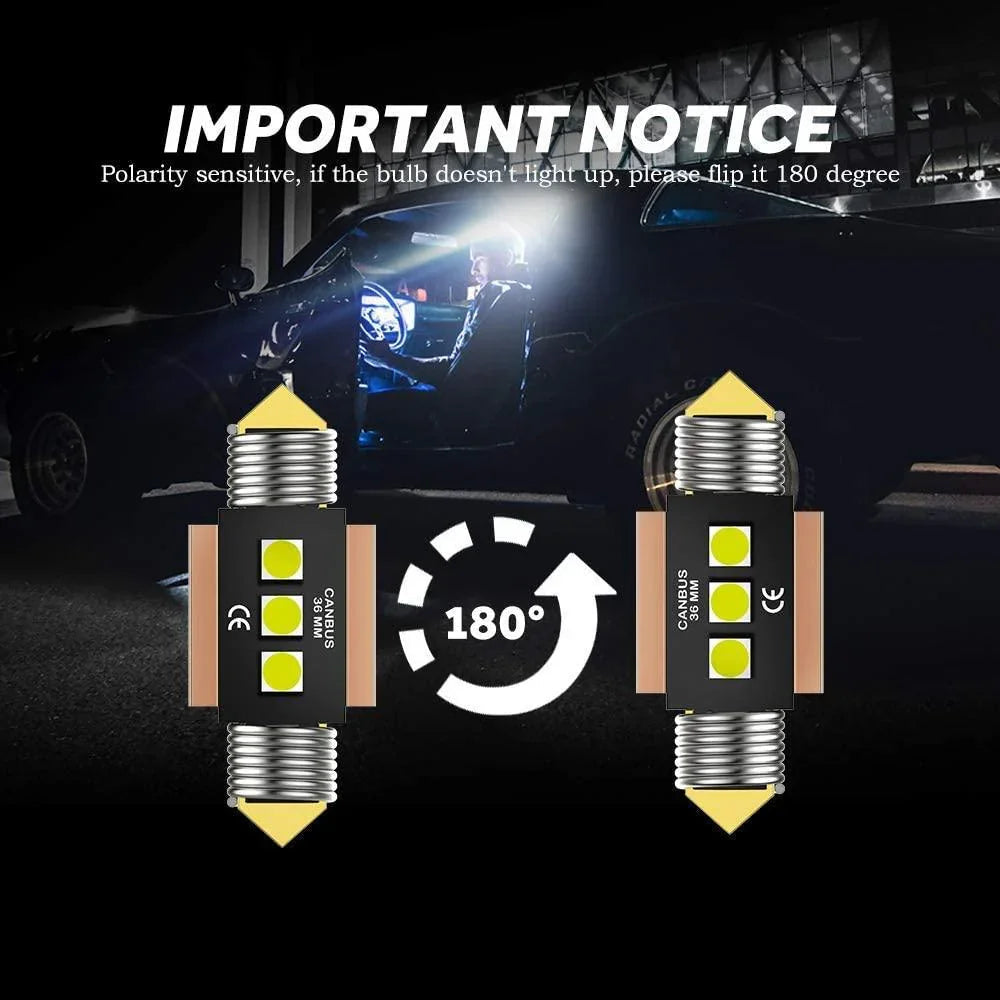 LED Festoon Canbus pour Interior Dome Map License Plate Bulbs – vue 8