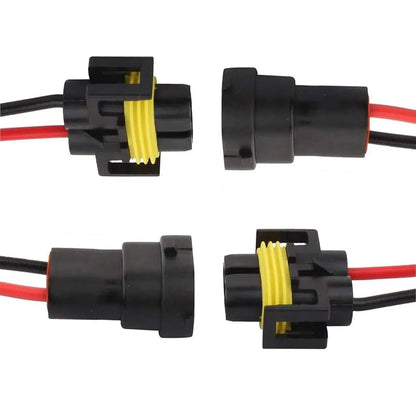 H11 LED phare Socket Male & Female Adapter faisceau électrique Connector pour phare/antibrouillard lot de 4 – NOVADOMIO