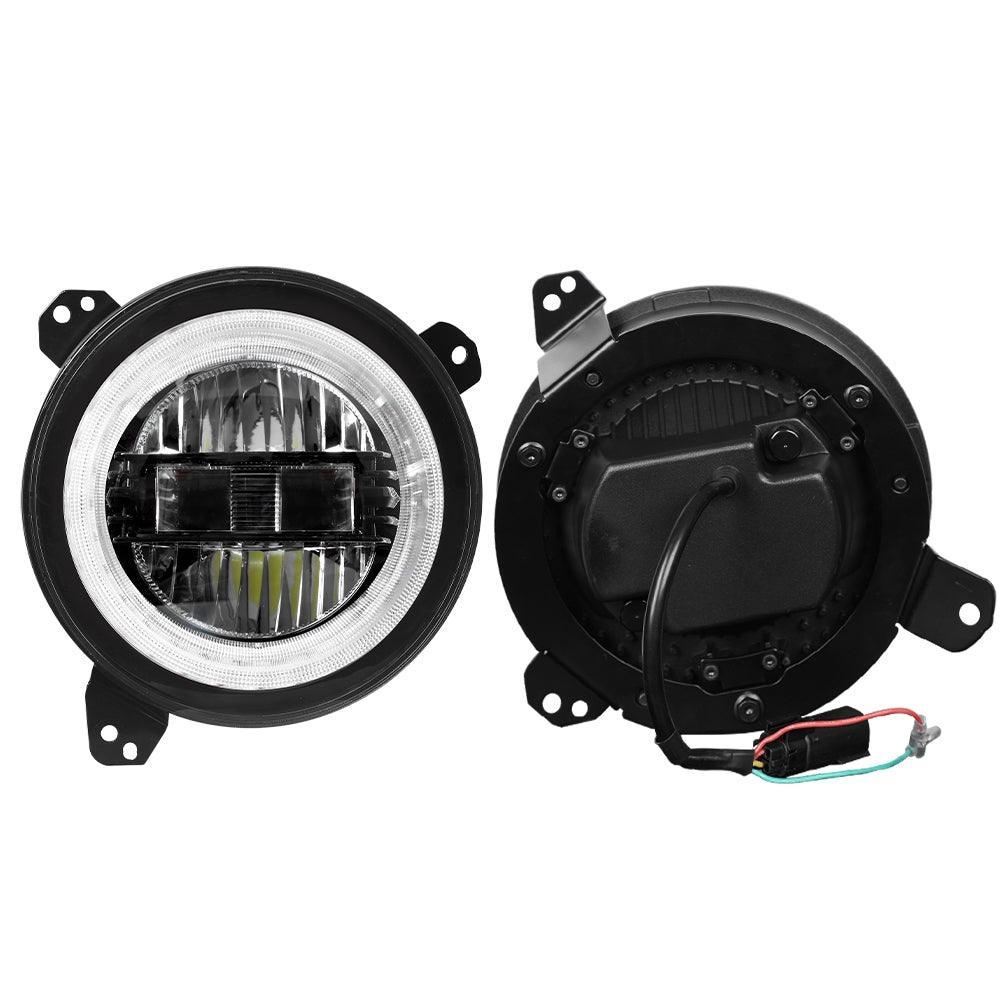 9 Inch LED Headlights avec DRL Halo Ring pour Jeeps Wrangler JL 2018-2024（DOT Approved） – vue 5