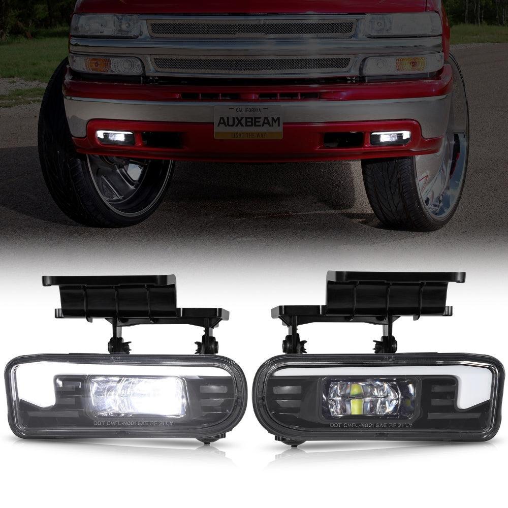 DOT Approved LED Fog Lights avec DRL pour Chevy Silverado 1500/2500 1999-2002, 3500 2000-2001, Chevrolet Suburban/Tahoe 2000…