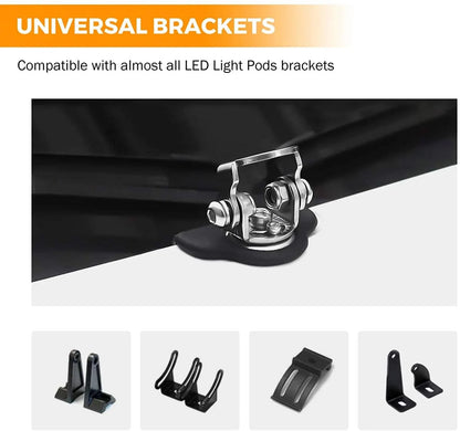 Universel Barres LED supports de montage support de montant réglable capot pour tout-terrain Jeep SUV camion – vue 3