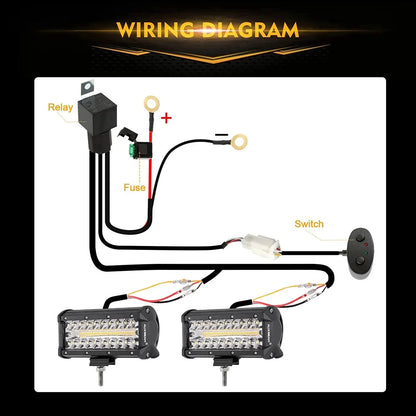 6 modes série 7″ 150 W blanc&orange Barres LED – vue 6 – NOVADOMIO