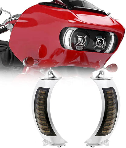 LED Vent clignotant feux Driving avant Side feux avec DRL pour Harley Road Glide MS-SG15 Motorcycles 2015–2020 – vue 2