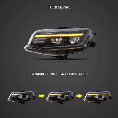 LED bloc optique avant projecteur double faisceau noir Welcome/Breath & Back et Forth Function pour 2016–2018 Chevrolet