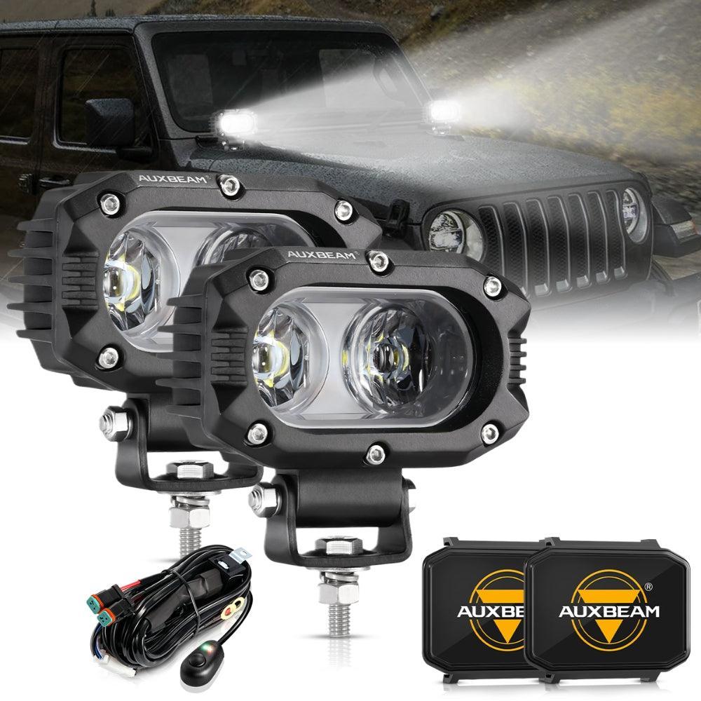 R4 série | 4 Inch 60W Corrugated Lens 120° Wide Beam LED Pods Lights – vue 14