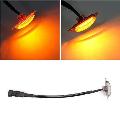 Lot de 4 LED avant feux de calandre de capot style Raptor orange éclairage pour pick-up tout-terrain SUV (orange Shell/