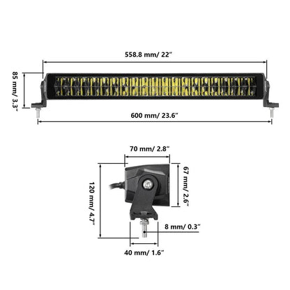 SP-basic série 22″ 160 W 17 600 lm double rangée tout-terrain Barres LED – vue 13 – NOVADOMIO