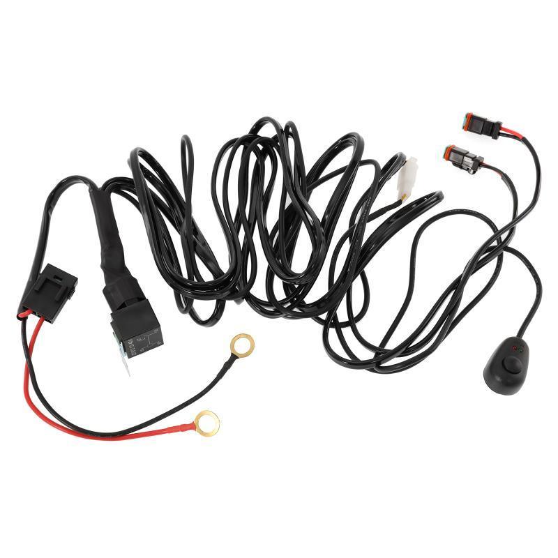 (2 Leads 16AWG) DT Connector Barres LED Wiring Harness Kit avec Fuse 12V 40A Relay ON/OFF Switch – vue 10