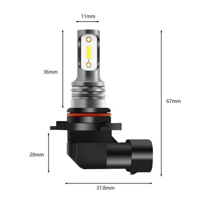 Lot de 2 9006/HB4 GC3 lumière blanche 8 000 lm Ampoules antibrouillard LED/DRL – vue 10 – NOVADOMIO