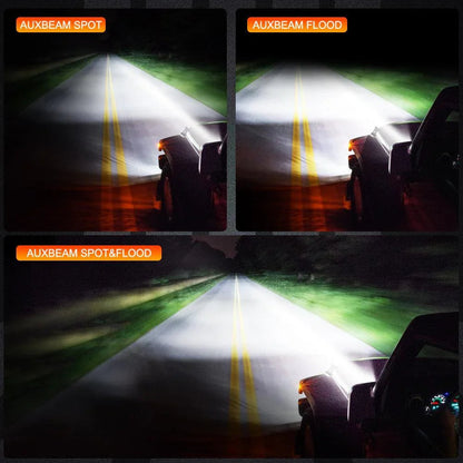 3″ 40 W projecteurs LED compacts Spot/Flood cadre multicolore avec faisceau électrique pour SUV ATV UTV camions pick-up
