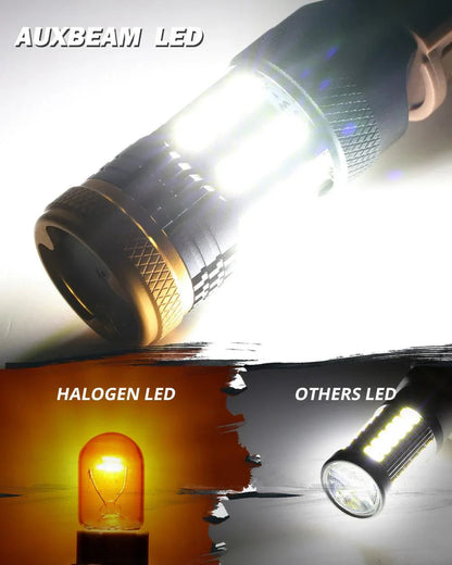3157 7443 1157 1156 BAU15S blanc orange rouge LED clignotant DRL Brake Tail Reversing ampoules LED 56 W 600% haute luminosité