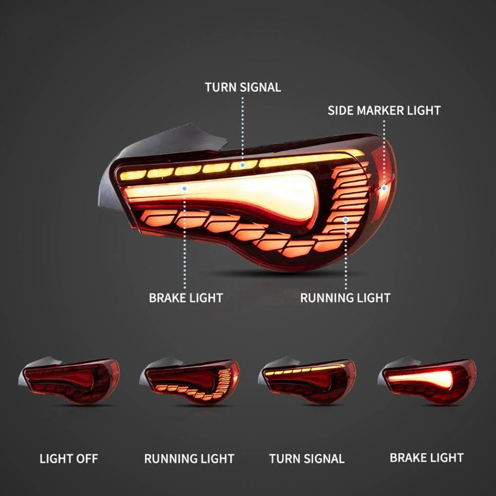 LED bloc de feux arrière Sequential clignotant avec Dynamic Welcome Lighting [Dragon Style] pour 2012-2020 Toyota 86 GT86 FT…
