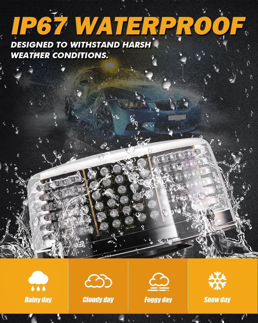 240 LED Emergency Warning Rotating Strobe Beacon Light avec Magnetic Base pour 12V Vehicle Cars Truck Snow Plow – vue 5
